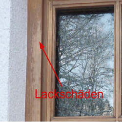 Holzfenster streichen: Lackschäden